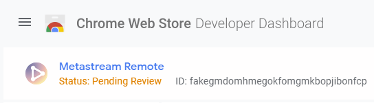 Yes, that’s correct. I somehow ended up with “fake” in my extension ID.